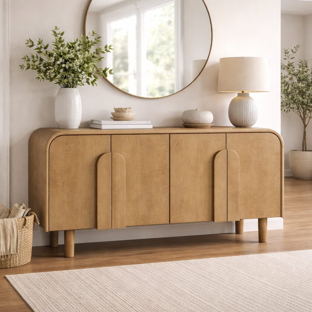 natural oak sideboard 63 inch