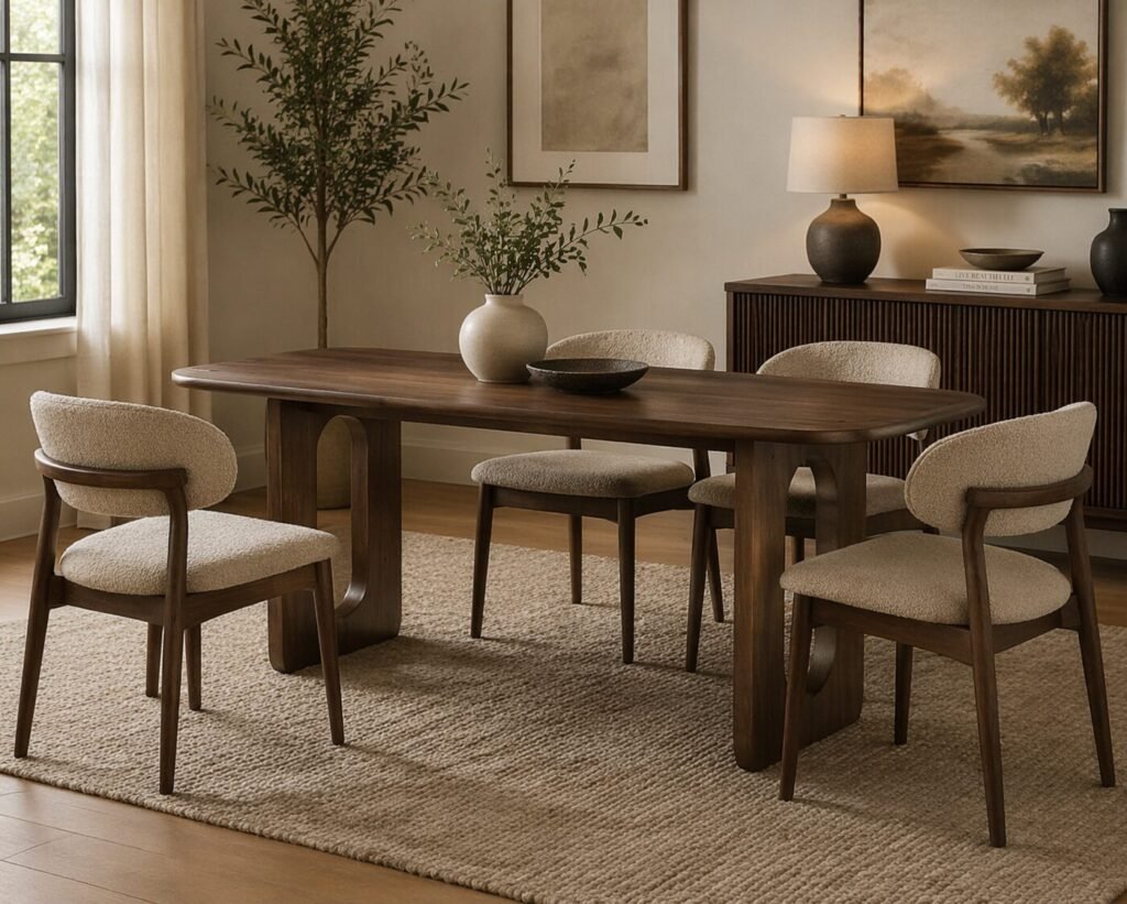 Buy Dark Walnut Dining Table Solid Wood