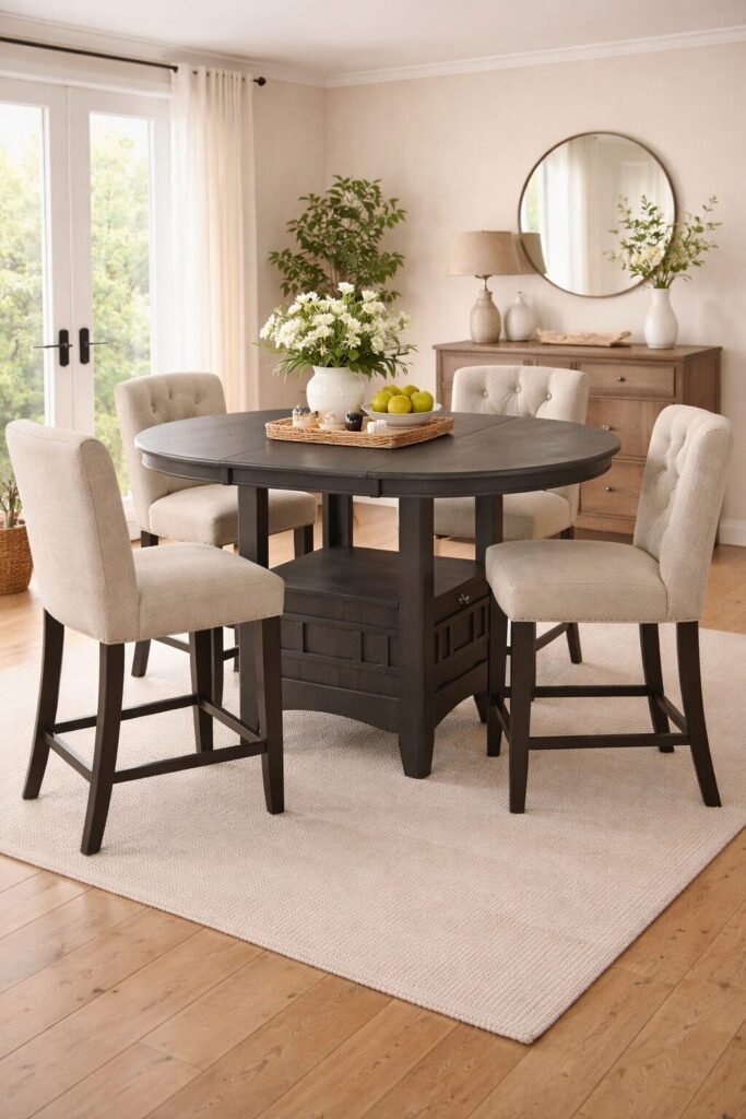 Buy Grey Counter Table 60" with Storage | Infinity Furniture Mississauga