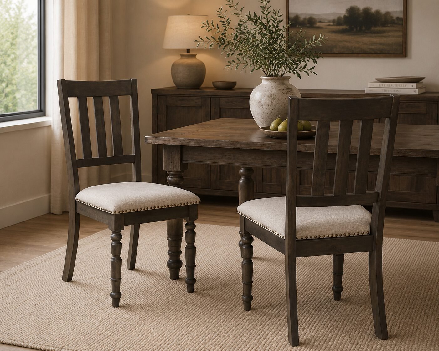 Beige Dining Chair - ONE CHAIR