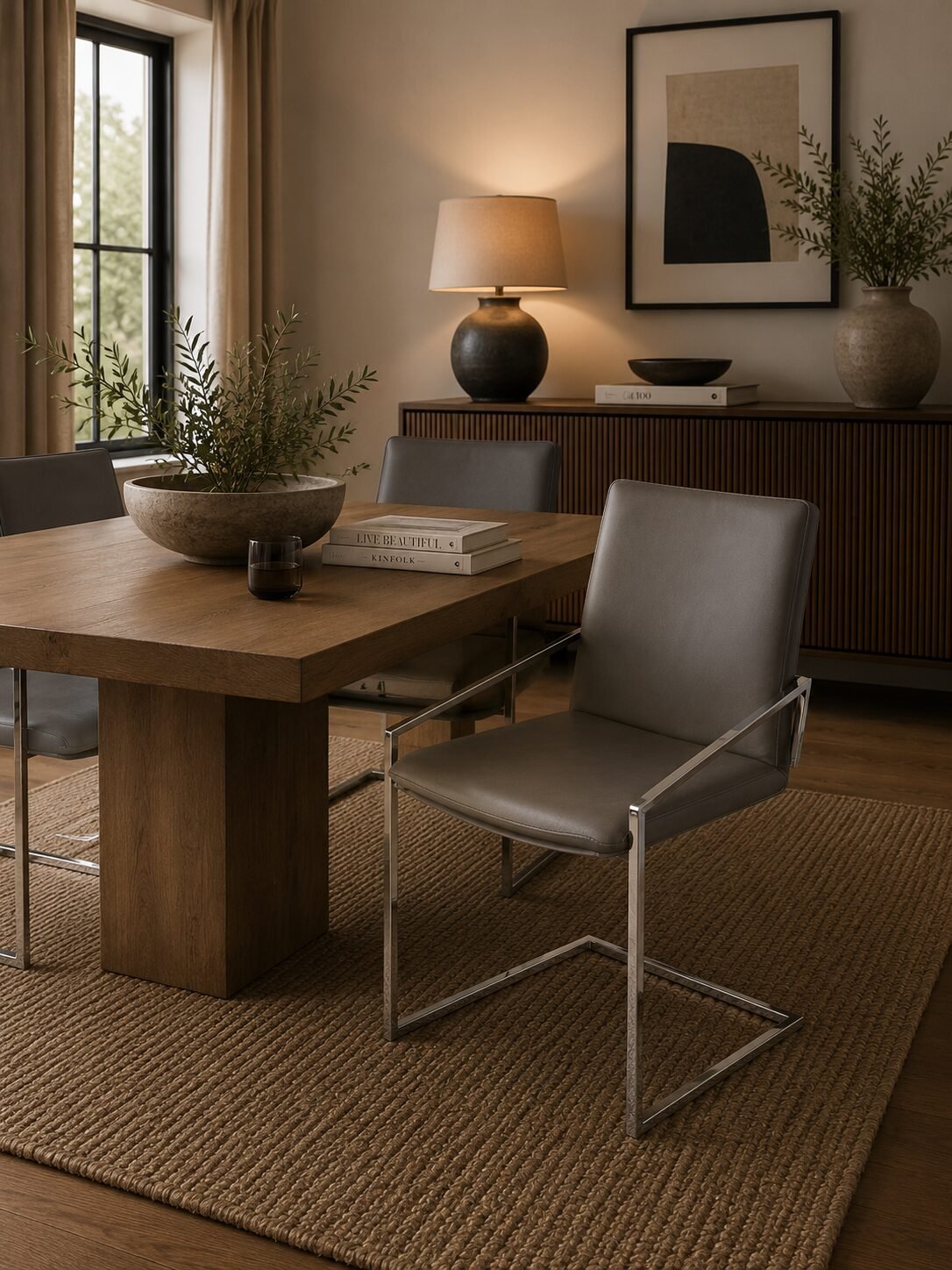Grey Brassex Dining Chair