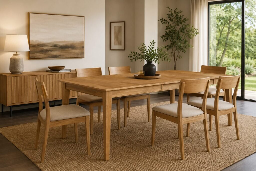 Buy Extendable Natural Oak Dining Table | Infinity Furniture Mississauga