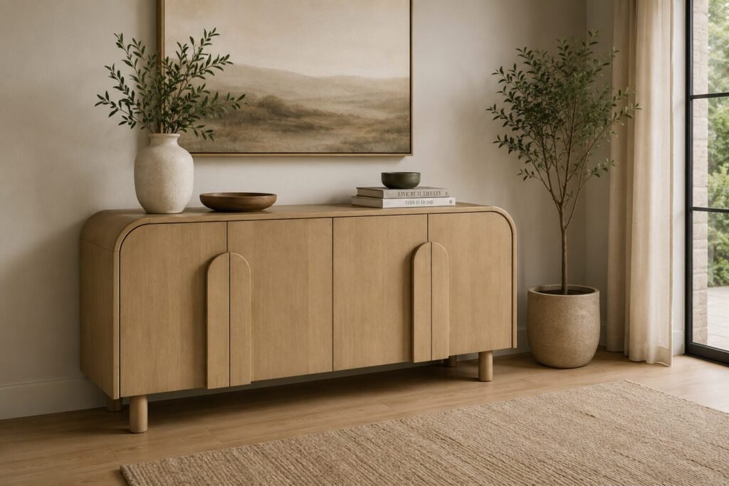 natural oak sideboard 63 inch