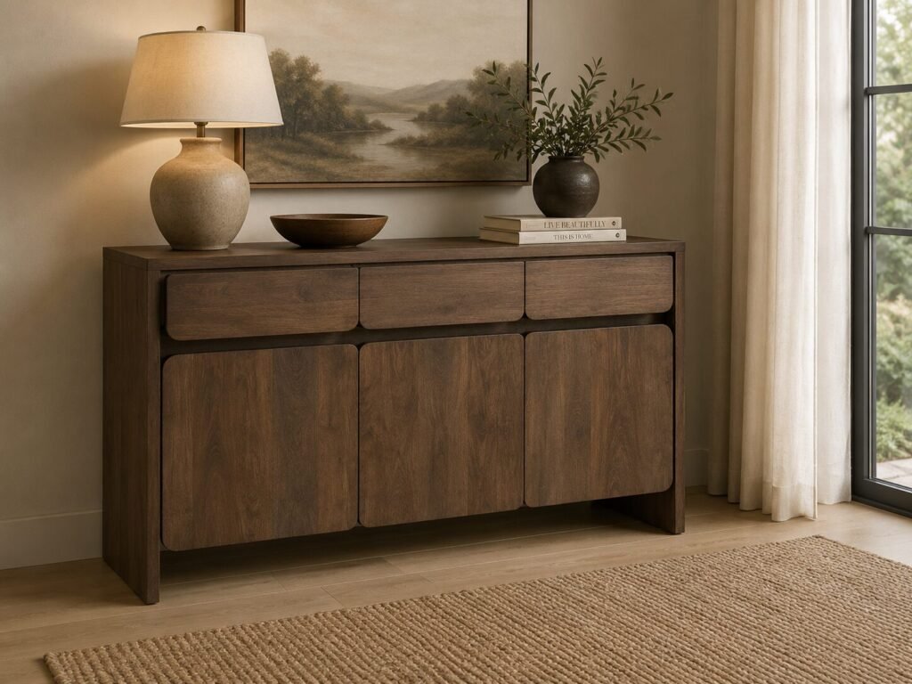 Antonio Storage Cabinet Dark Oak | Solid Wood Storage Cabinet