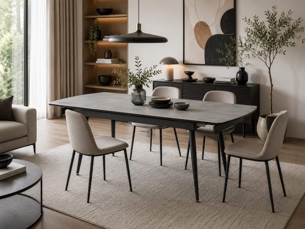 Buy Extendable Light Grey Dining Table | Infinity Furniture Mississauga