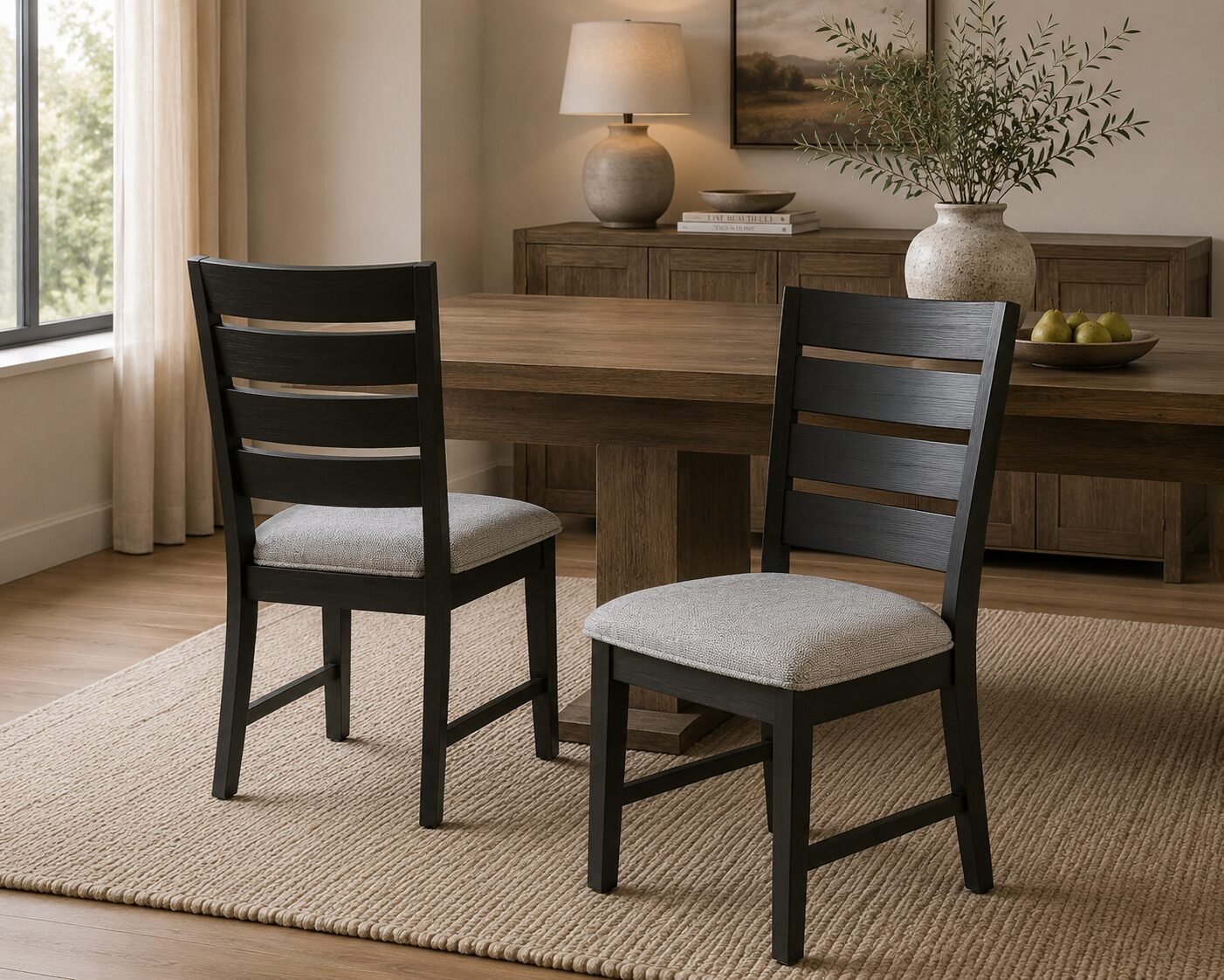 Ottilie Dining Chair Natural/ Black