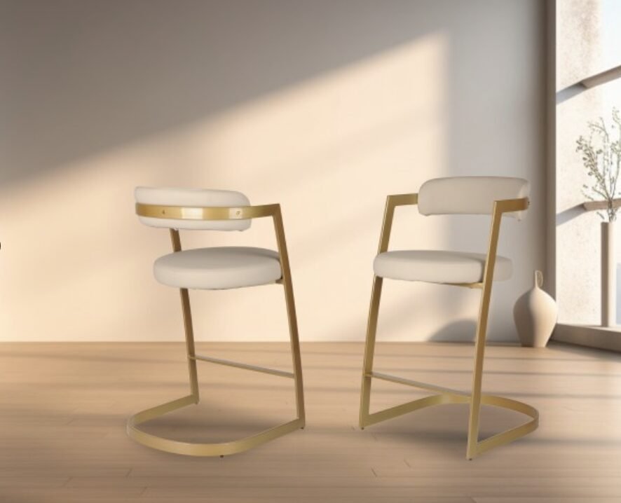 Gold Counter Stool Set of 2