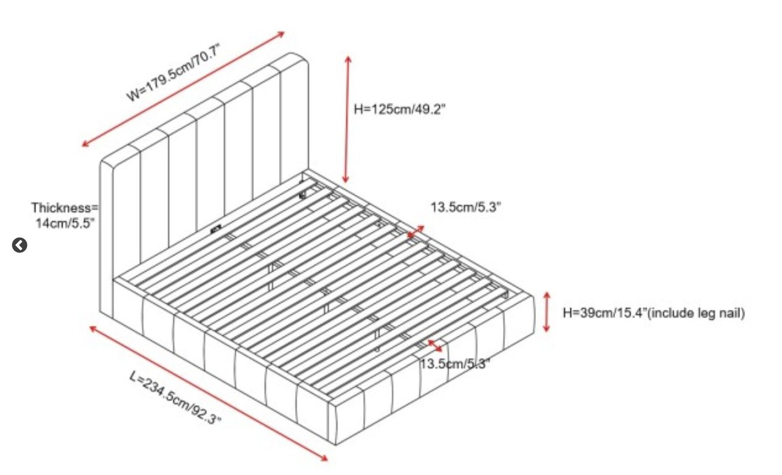 Buy Beige Upholstered Bed Frame from Infinity Furniture Mississauga