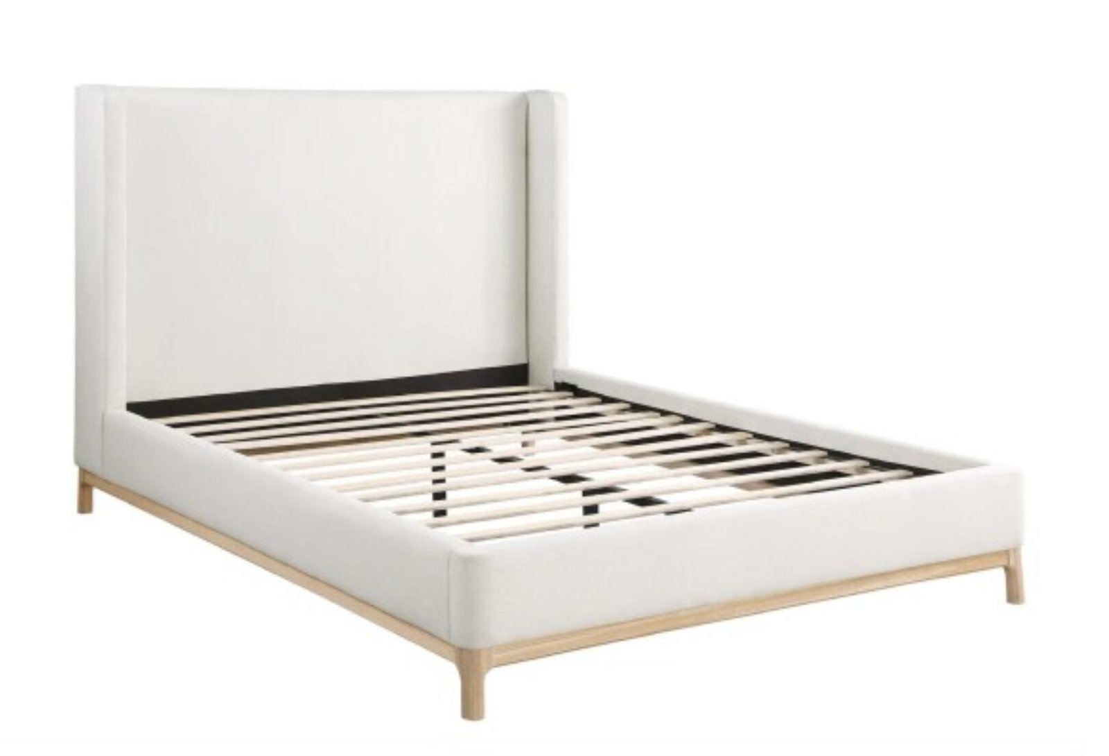 Buy Beige Wingback Upholstered Bed Frame from Infinity Furniture Mississauga