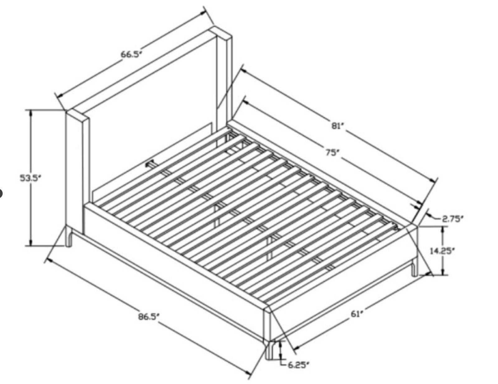 Buy Beige Wingback Upholstered Bed Frame from Infinity Furniture Mississauga