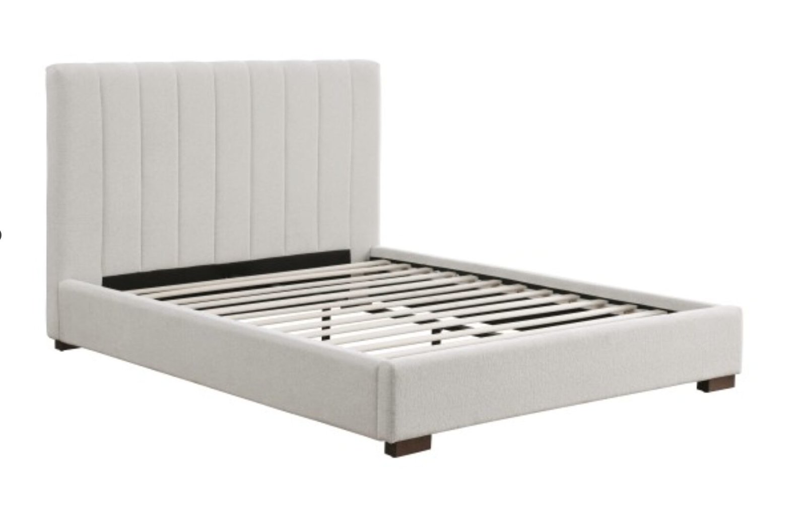 Buy Beige Channel Tufted Bed Frame from Infinity Furniture Mississauga