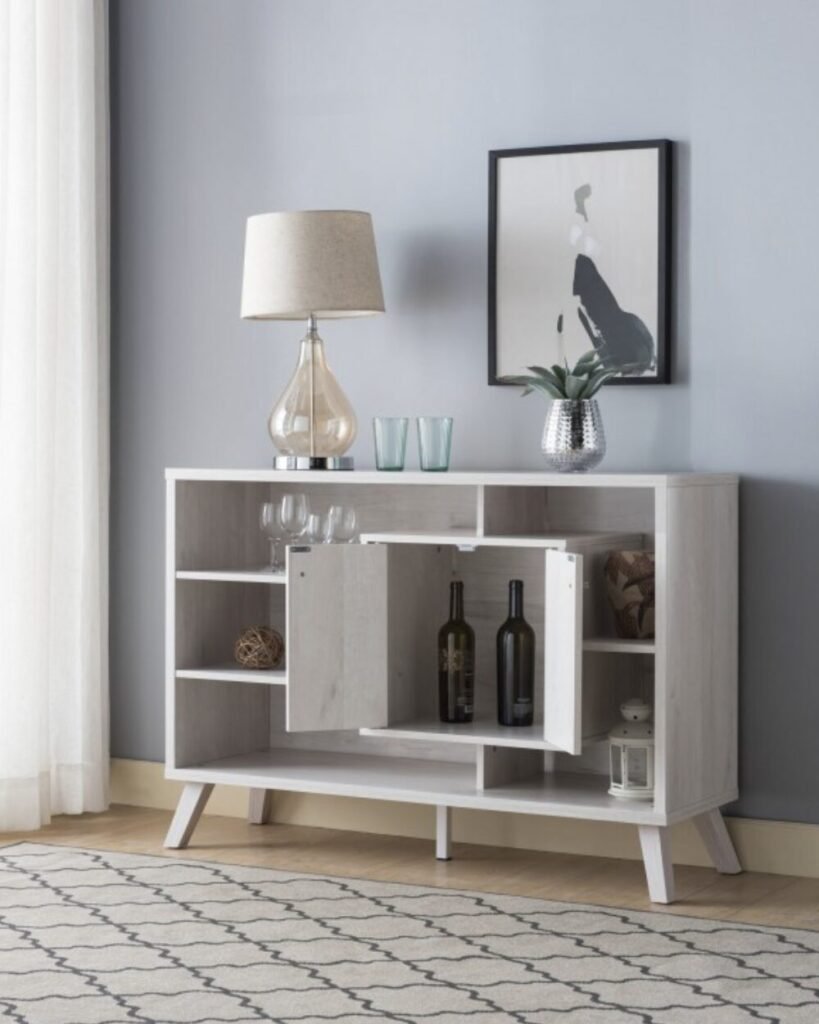 white oak buffet server with storage