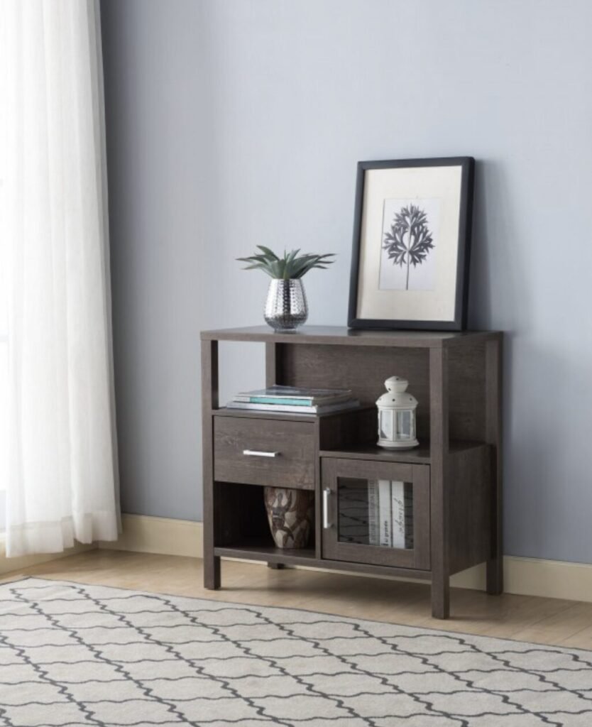 Buy Walnut Oak Storage Cabinet with Shelves | Infinity Furniture Mississauga