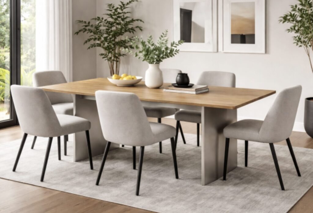 Buy Oak Dining Table with Metal Legs | Infinity Furniture Mississauga