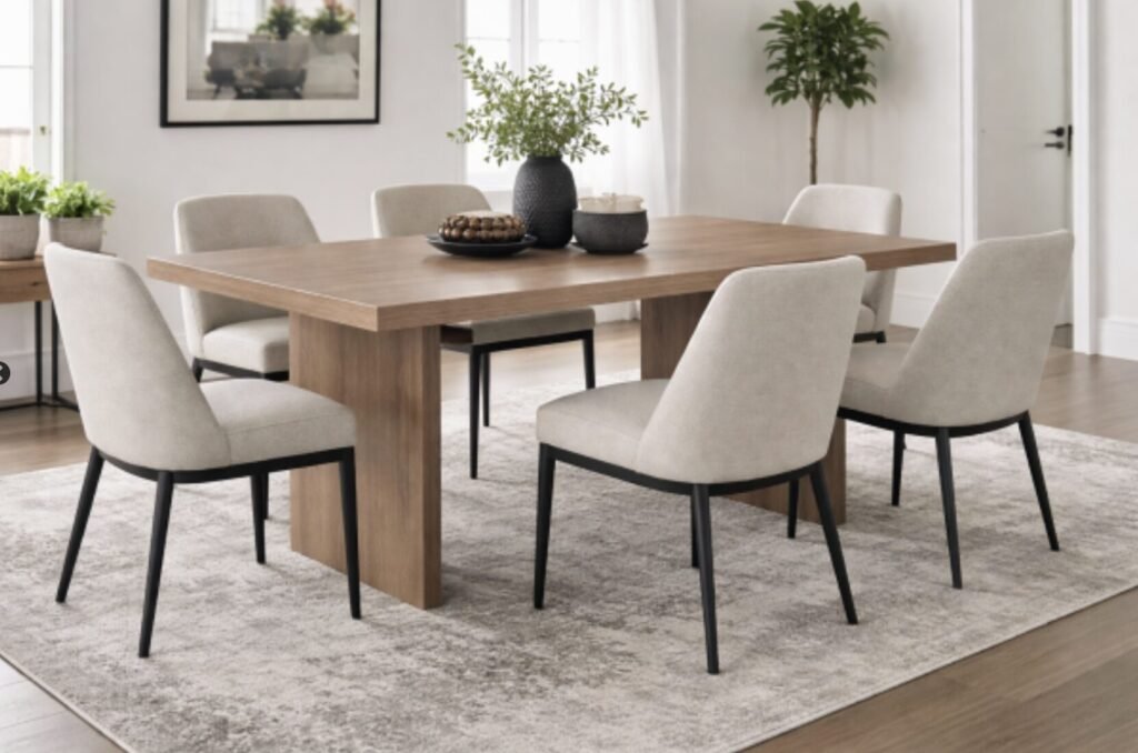 Buy Natural Oak Dining Table 84 Inch | Infinity Furniture Mississauga