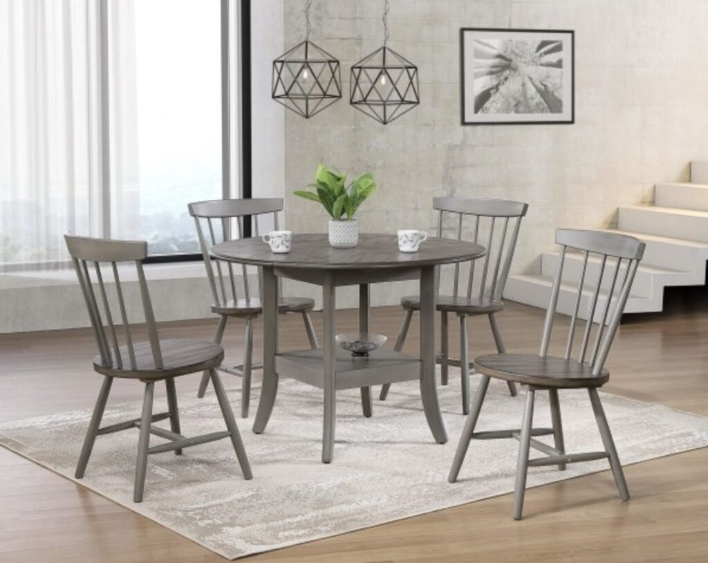 Buy Drop Leaf Dining Table Oak Grey 42" | Infinity Furniture Mississauga