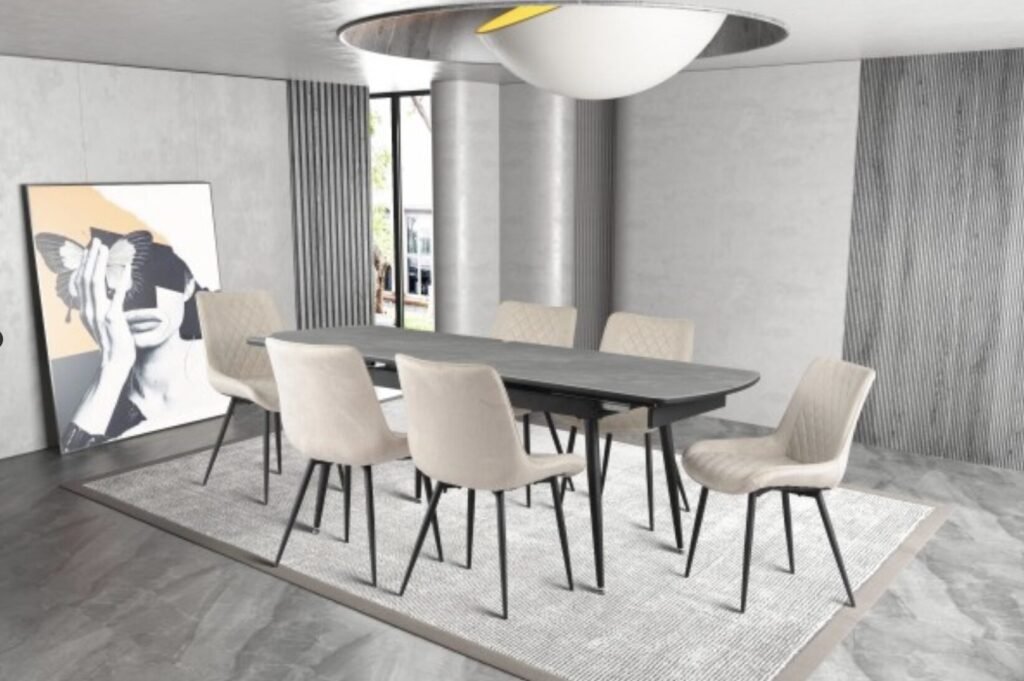 Buy Extendable Dark Grey Dining Table | Infinity Furniture Mississauga