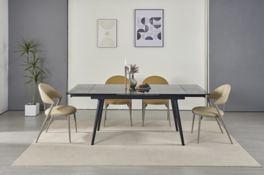Buy Extendable Black Glass Dining Table | Infinity Furniture Mississauga
