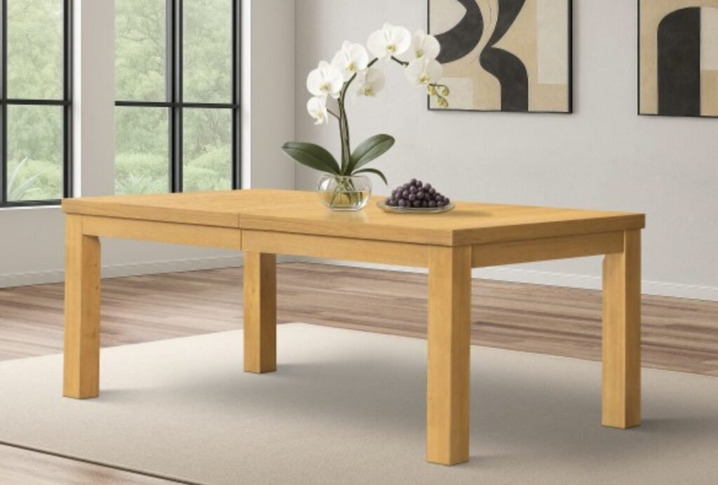 Buy Extendable Natural Oak Dining Table 95" | Infinity Furniture Mississauga