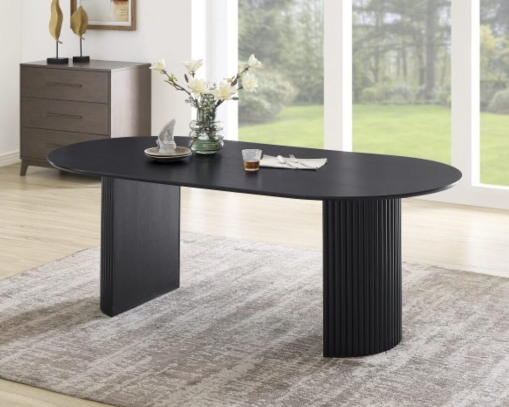 Buy Black Oak Veneer Dining Table | Infinity Furniture Mississauga