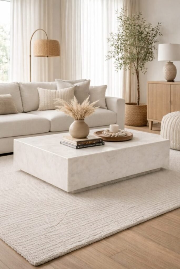 Buy White Marble Coffee Table Modern | Infinity Furniture Mississauga