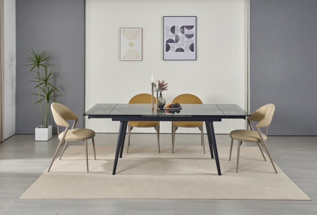 Buy Extendable Black Glass Dining Table | Infinity Furniture Mississauga