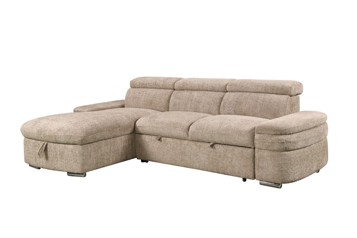 Beige LHF Sectional Sleeper Contemporary | Infinity Furniture Mississauga