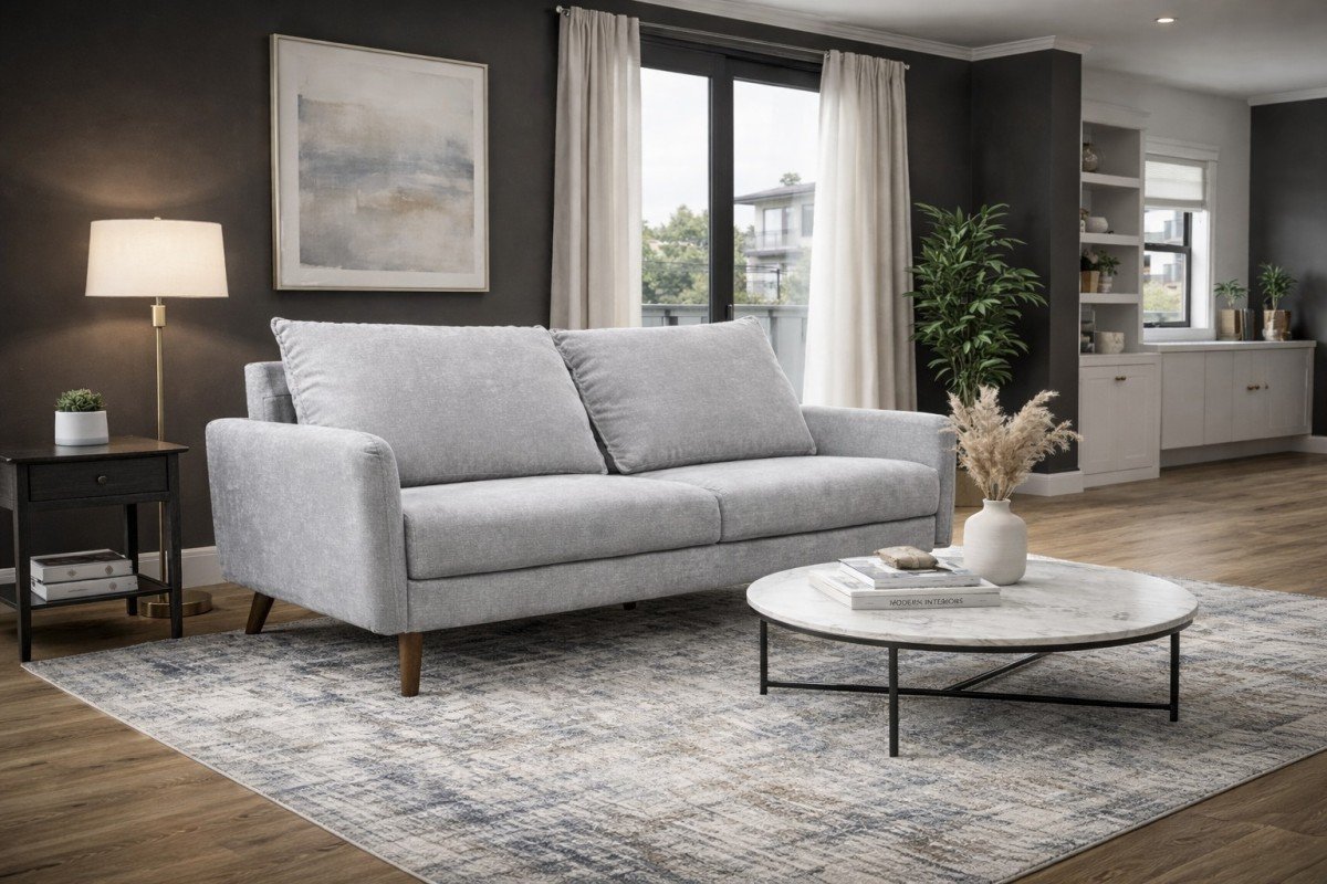 Dark Grey 3 Seater Sofa Contemporary | Infinity Furniture Mississauga