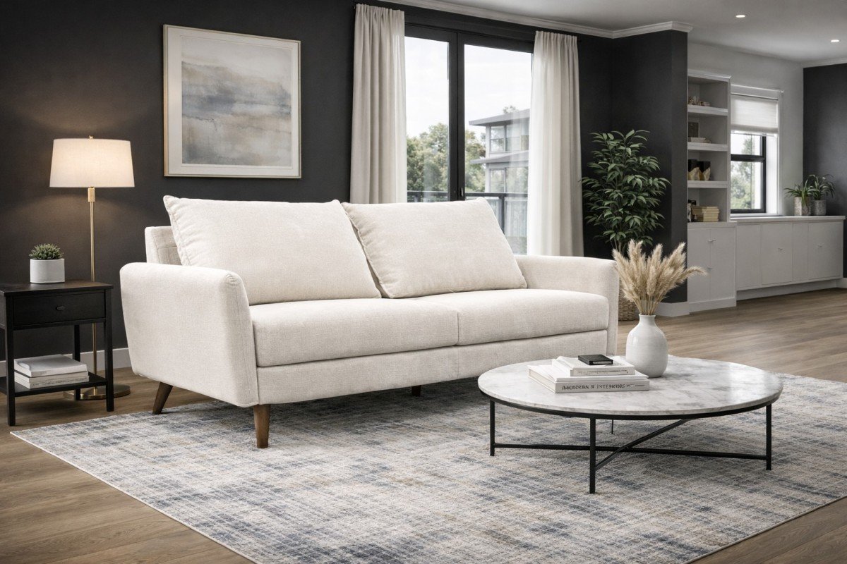 Beige 3 Seater Sofa Contemporary | Infinity Furniture Mississauga