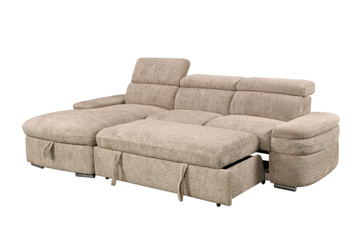 Beige Sectional Sleeper Sofa RHF & LHF Collection | Infinity Furniture Mississauga