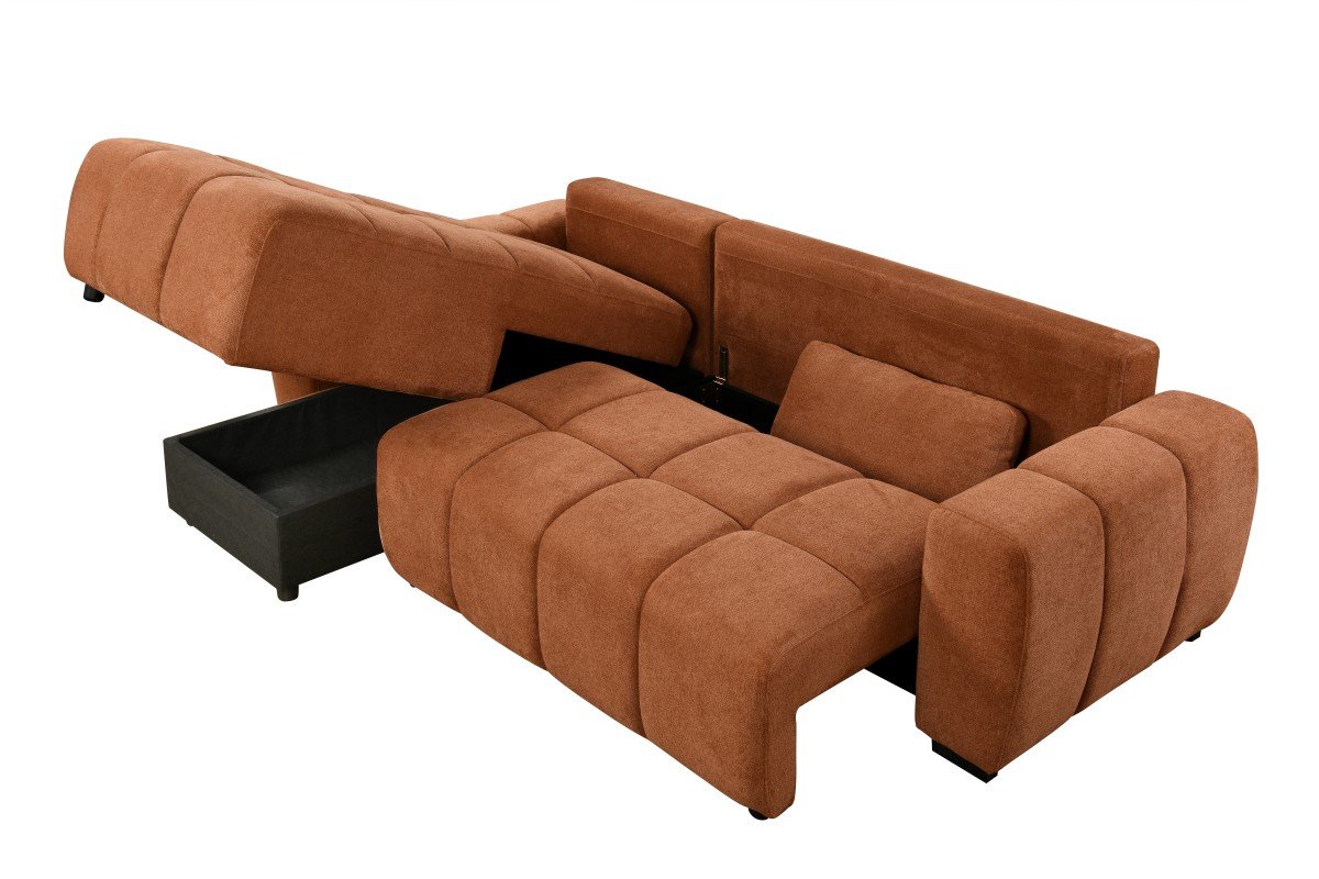 Burnt Orange Sectional Sleeper Sofa RHF & LHF Collection | Infinity Furniture Mississauga