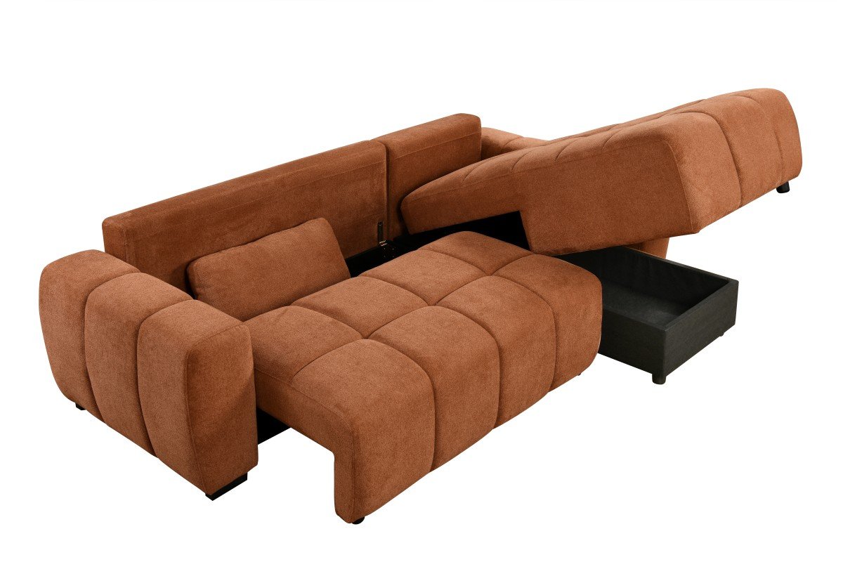 Burnt Orange Sectional Sleeper Sofa RHF & LHF Collection | Infinity Furniture Mississauga