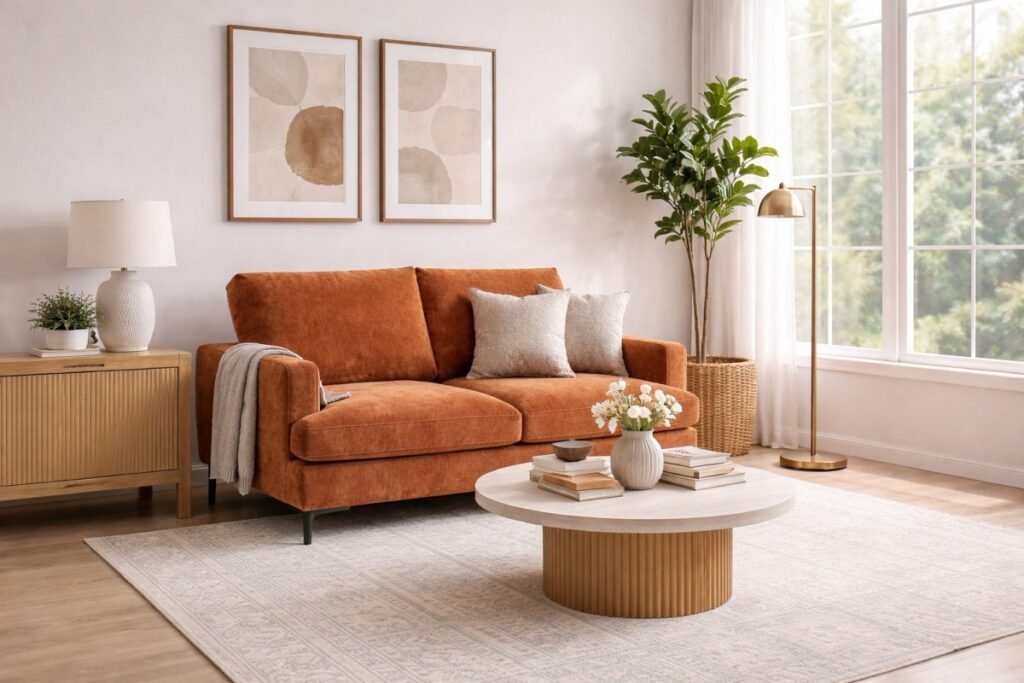 Terracotta Love Seat Contemporary | Infinity Furniture Mississauga