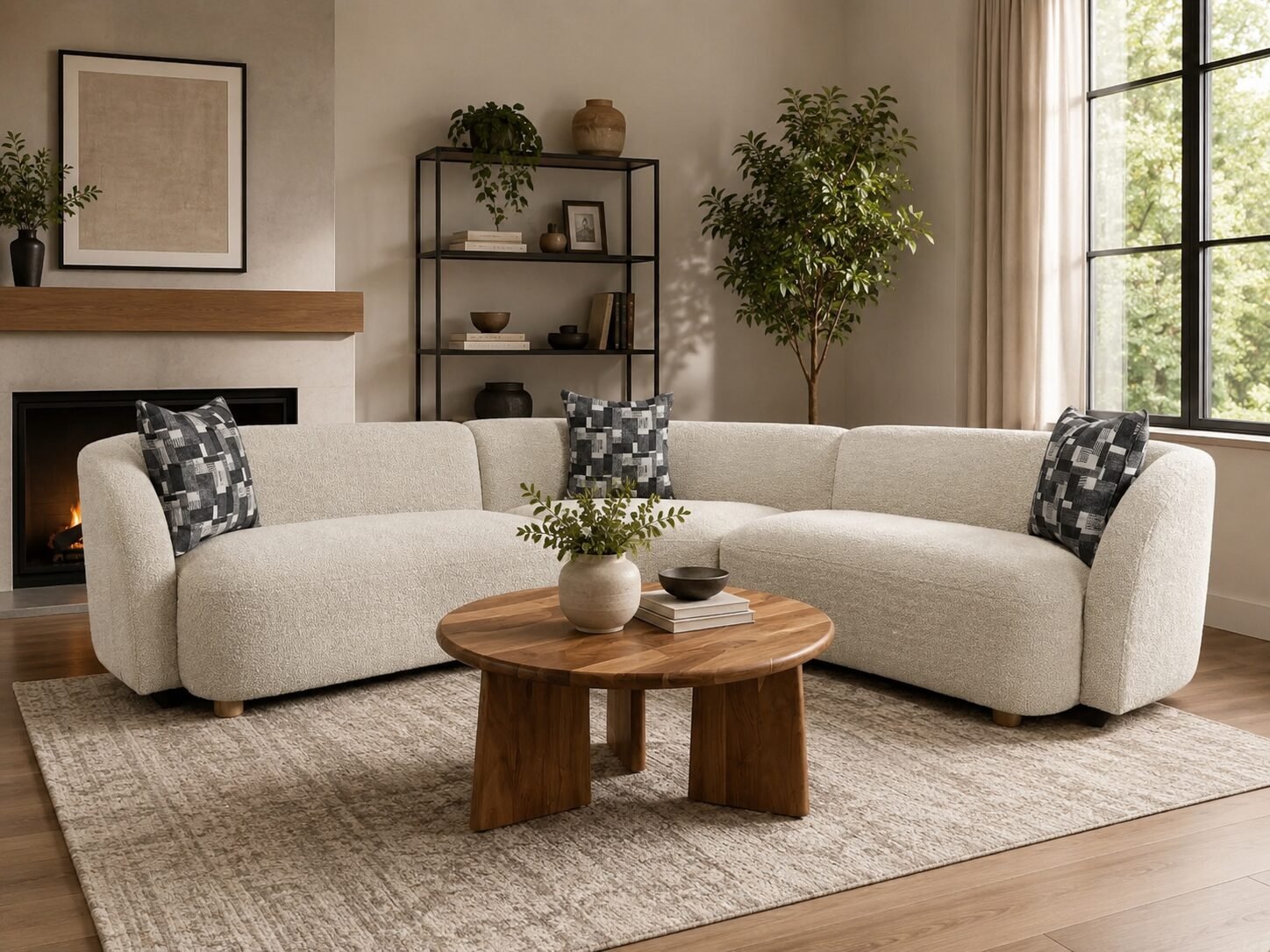 Beige Lorenzo Contemporary Sectional Sofa | Infinity Furniture Mississauga