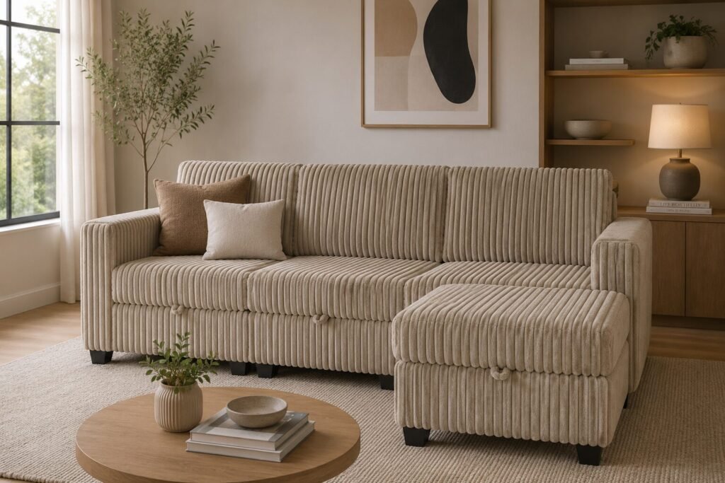 Brown & Beige Modular Storage Sectional Collection | Infinity Furniture Mississauga