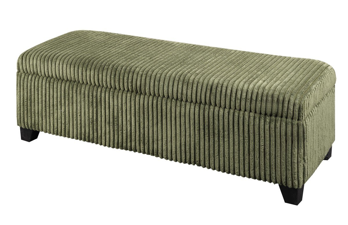 Hudson Storage Ottoman Black & Green Contemporary Collection | Infinity Furniture Mississauga
