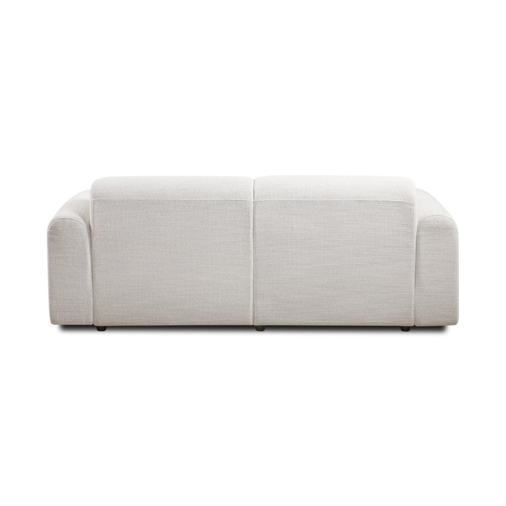 Hudson Linen Brenton 3-Seater Sofa with premium linen upholstery and wood accents | Infinity Furniture Mississauga