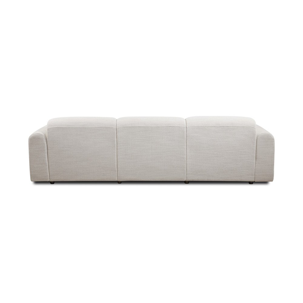 Harrison Linen Brenton 4-Seater Sofa with wood accents and premium linen upholstery | Infinity Furniture Mississauga