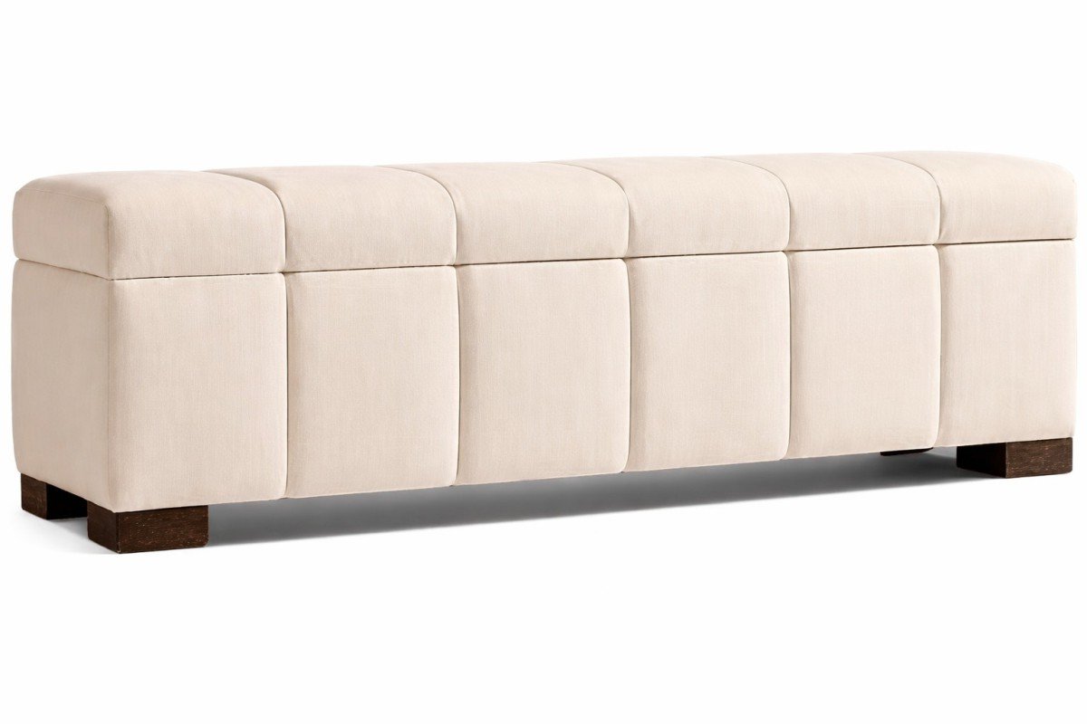 Prescott Storage Bench Beige Contemporary Collection | Infinity Furniture Mississauga