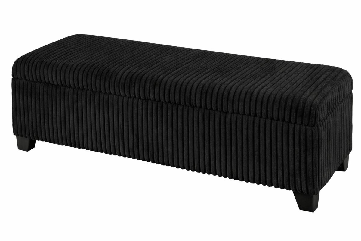 Hudson Storage Ottoman Black & Green Contemporary Collection | Infinity Furniture Mississauga