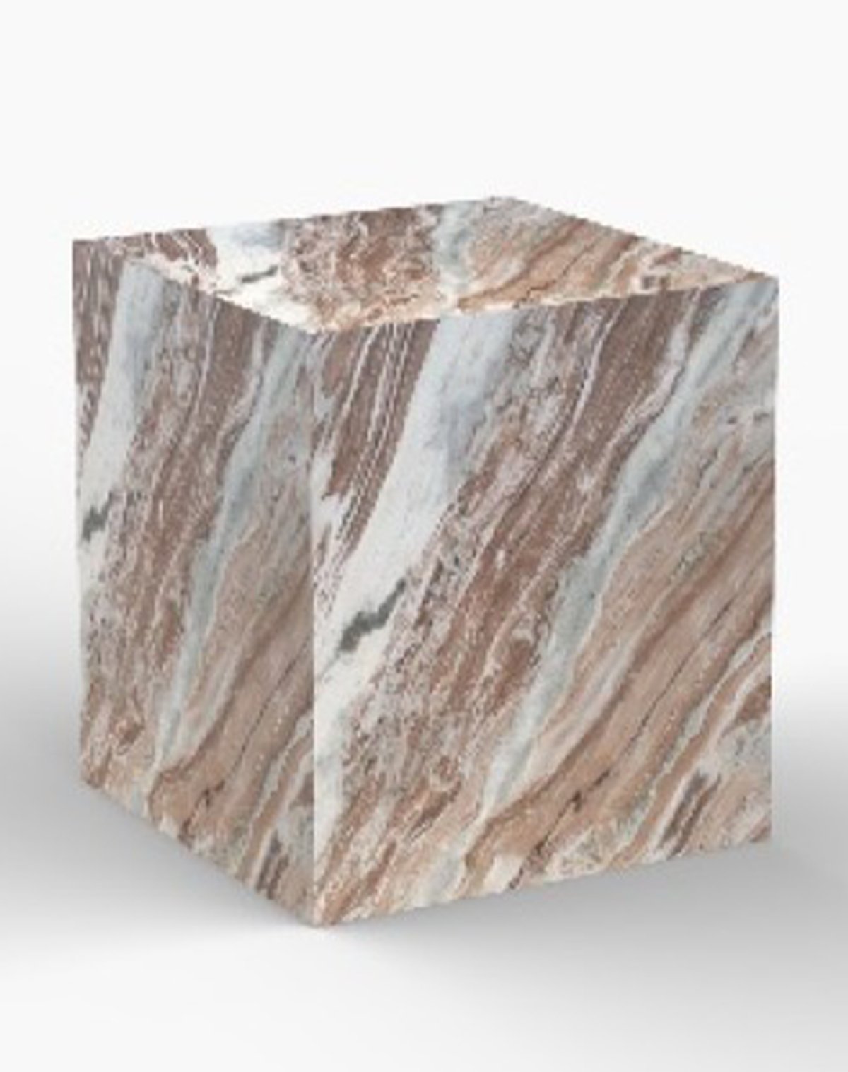 Mateo Marble Side Table Collection Black Burgundy and Cream Solid Marble Contemporary Accent Table | Infinity Furniture Mississauga