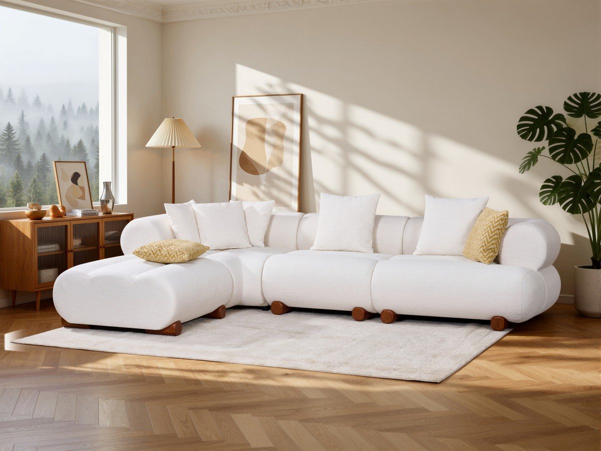 Averra Modular Sectional Collection - Cream and Taupe