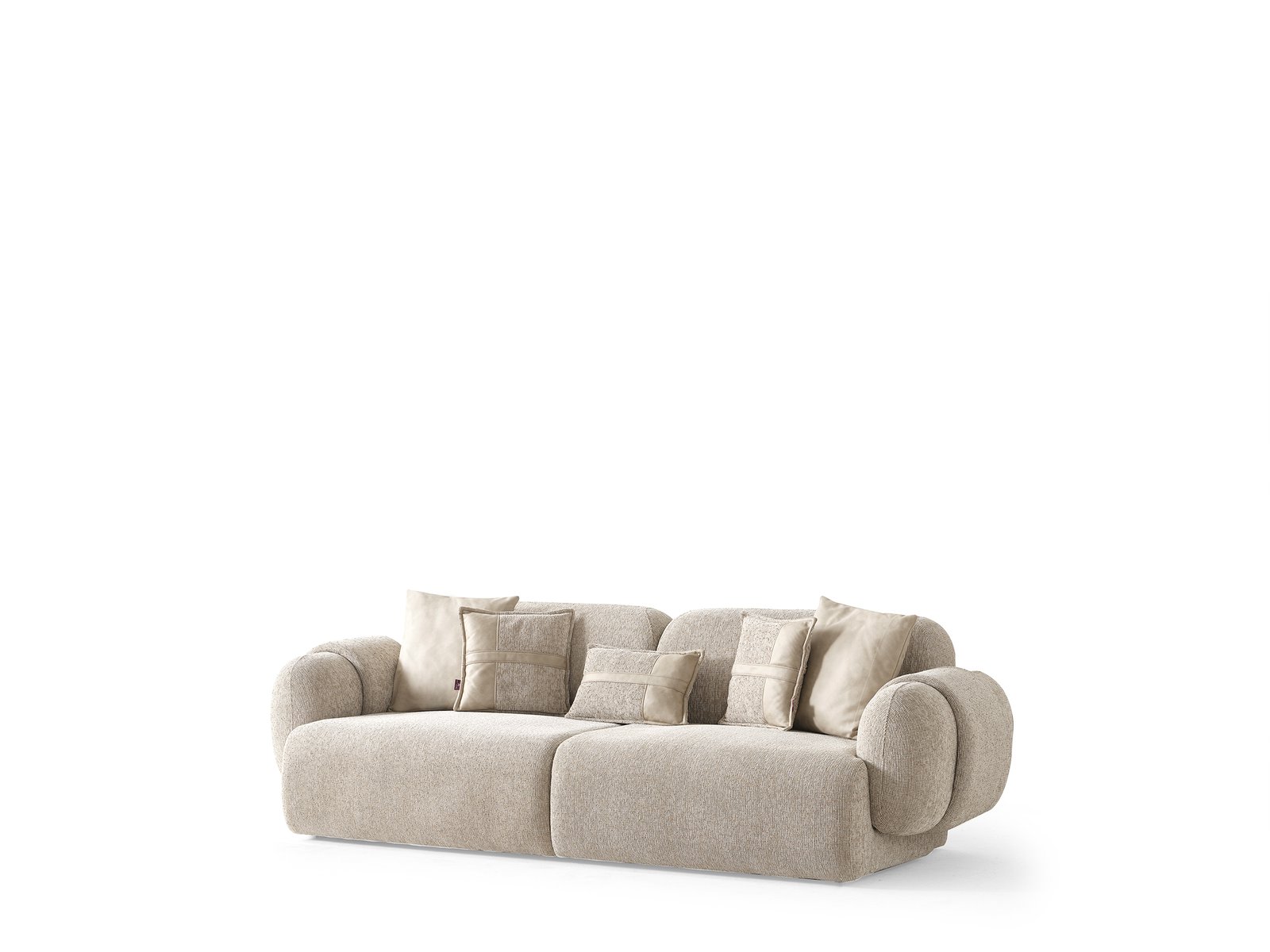 Luxury Modern Living room Collection featuring a pedestal dining table, upholstered dining chairs, and matching wood sideboard | Infinity Furniture