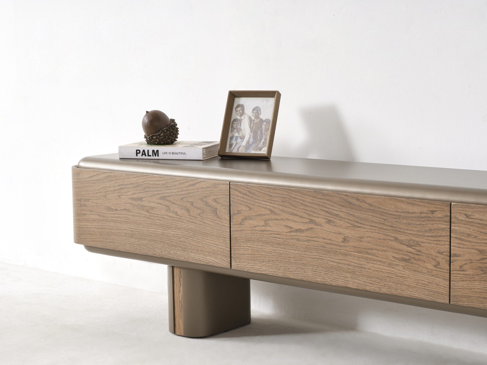 Luxury Modern Living room Collection featuring a pedestal dining table, upholstered dining chairs, and matching wood sideboard | Infinity Furniture