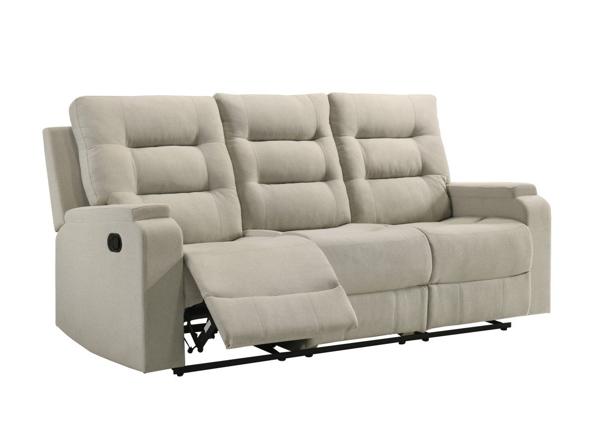 Infinity Furniture Hudson Recliner Sofa in Beige Fabric
