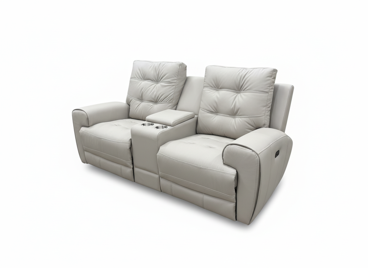 Infinity Furniture Nola Power Recliner Loveseat in Taupe