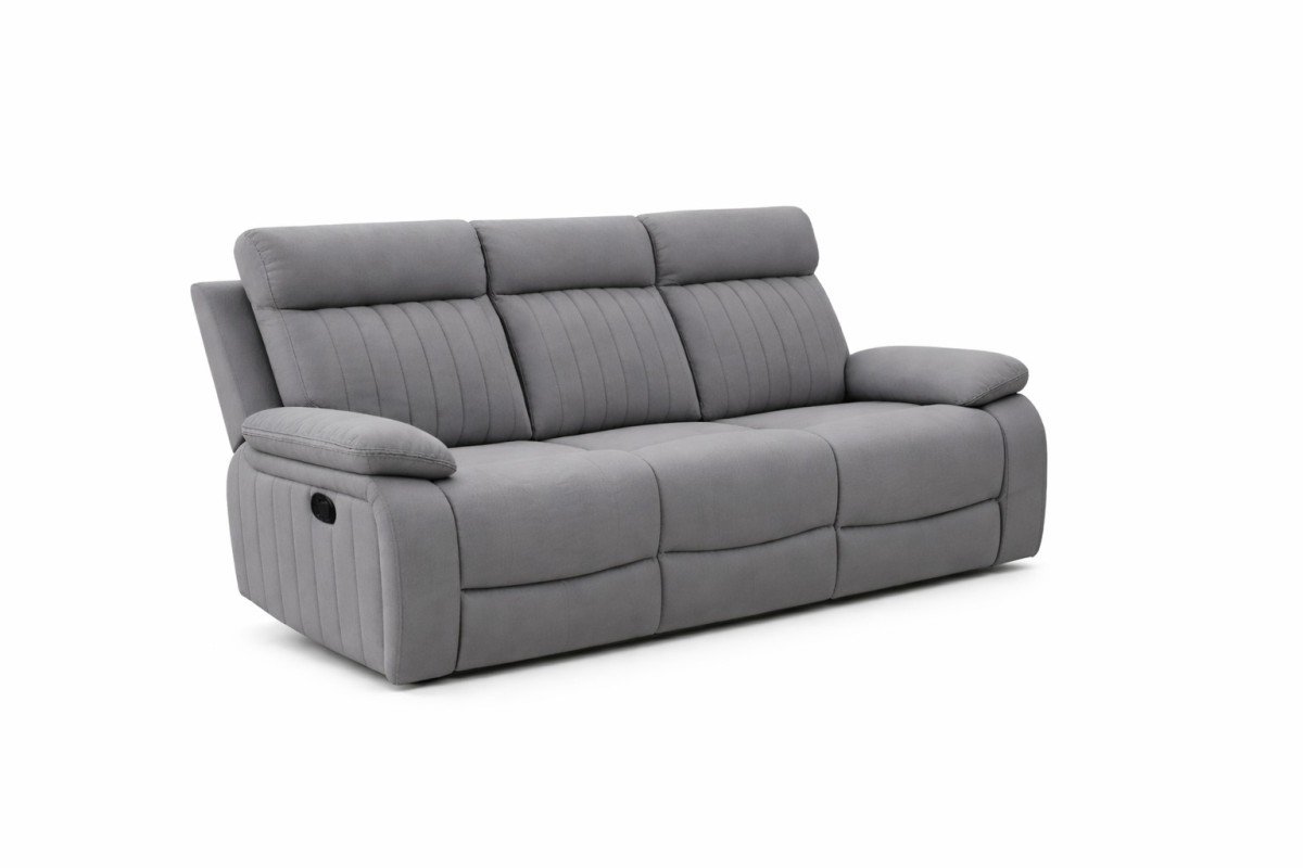 Infinity Furniture Elyse Recliner Sofa in Grey Fabric