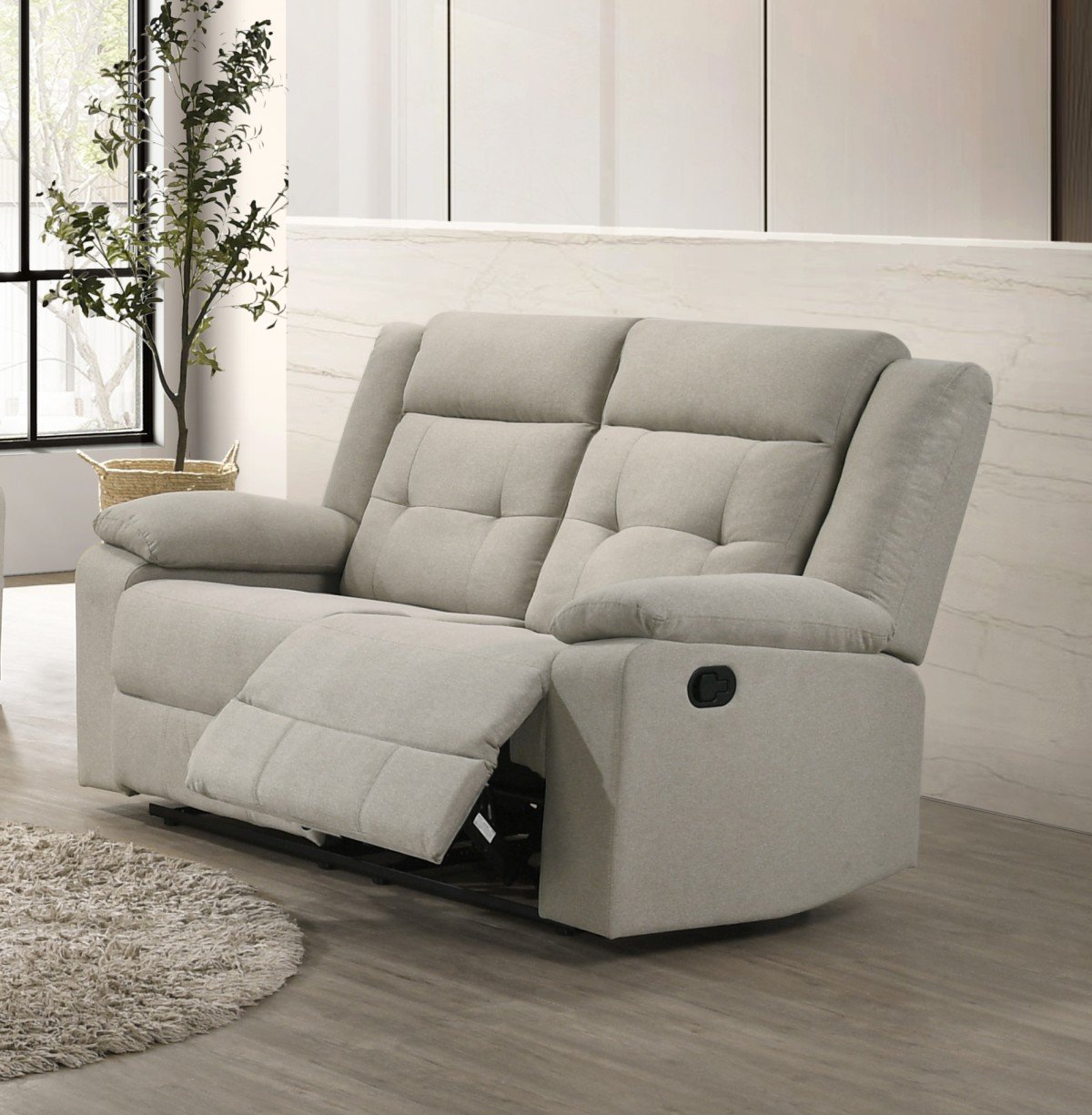 Infinity Furniture Tennessee Recliner Loveseat in Beige