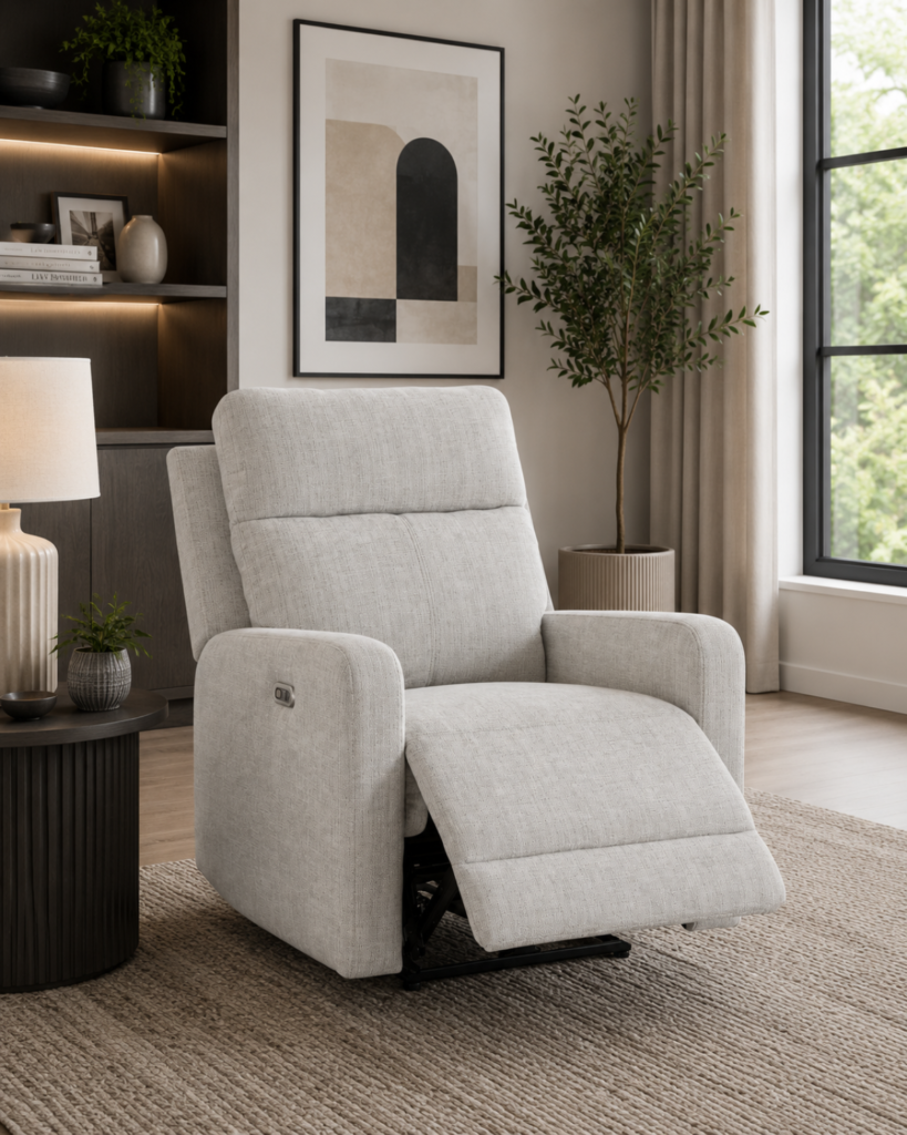 Infinity Furniture Marvellous Power Recliner in Oatmeal Milk
