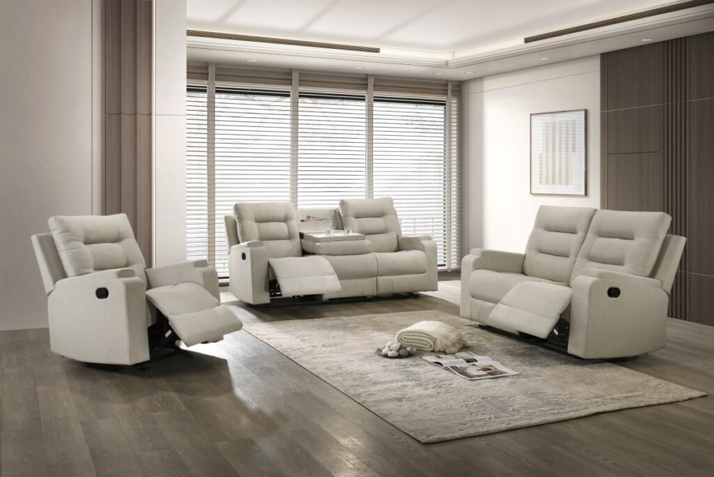 Infinity Furniture Hudson Recliner Loveseat in Beige